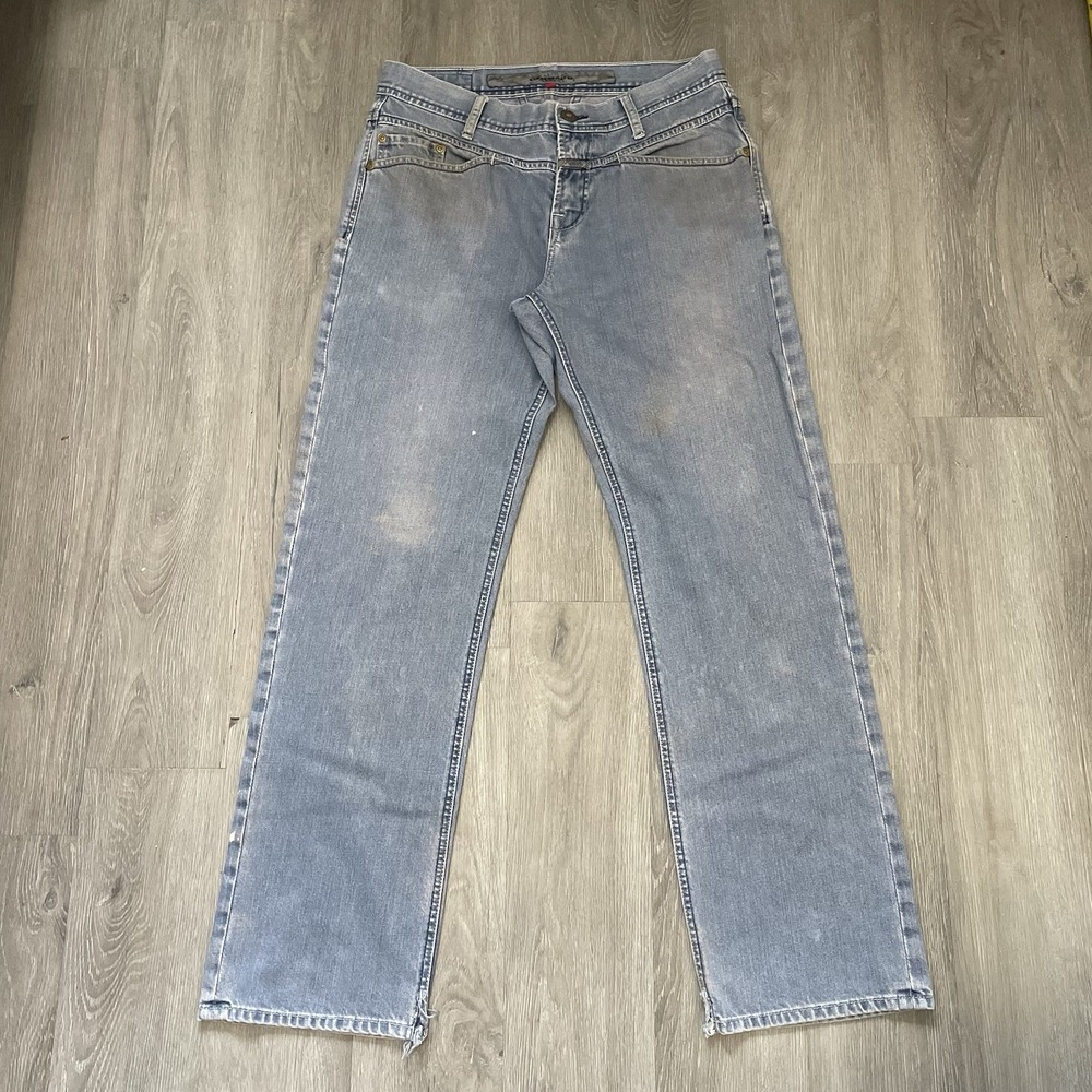 Marithe Francois Girbaud Size 32 Baggy Y2K Light Distressed Denim Pants